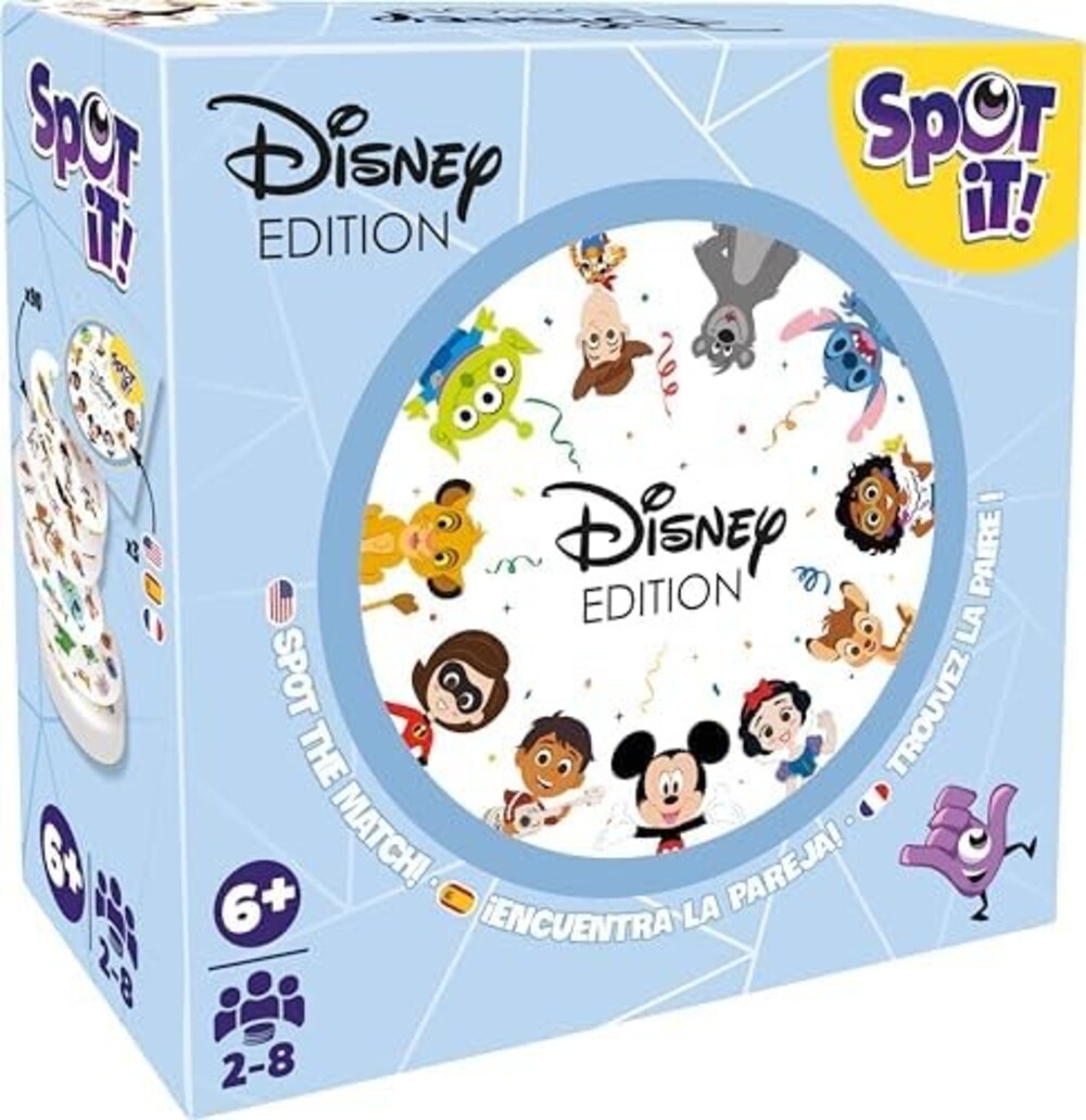 Spot It! Disney Edition Observation Game, 2-8 Players, Asmodee, Ages 6+